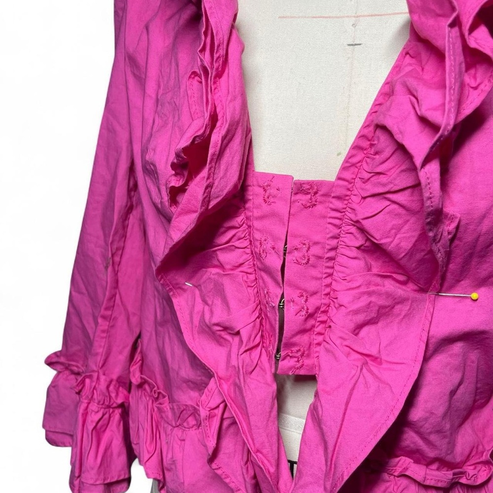 INC Pink Ruffled Women's Top - Picture 4 of 5